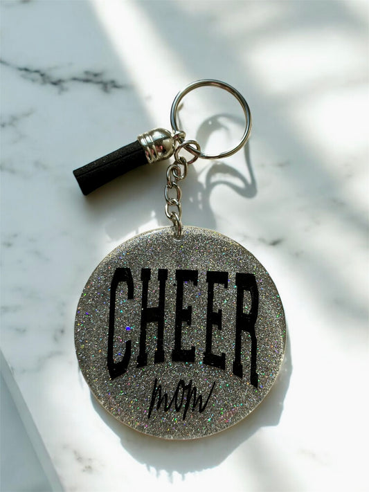 Cheer Mom Resin Keychain