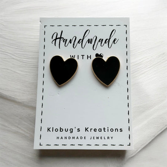 Black Heart Studs