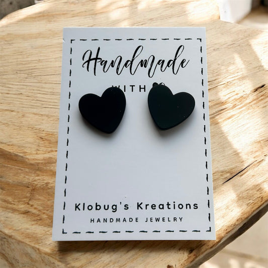 Black Heart Studs