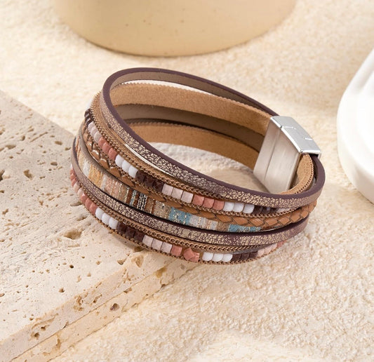Wrap Bracelet with Magnetic Clasp (Neutral)