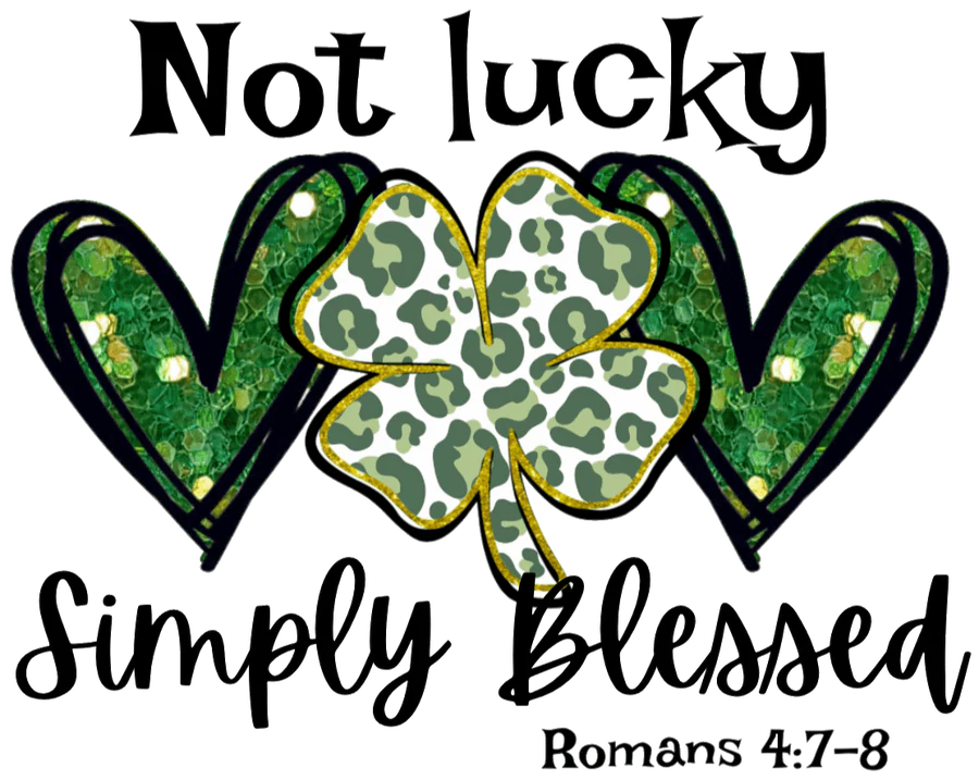 Not Lucky Simply Blessed T-Shirt or Sweatshirt